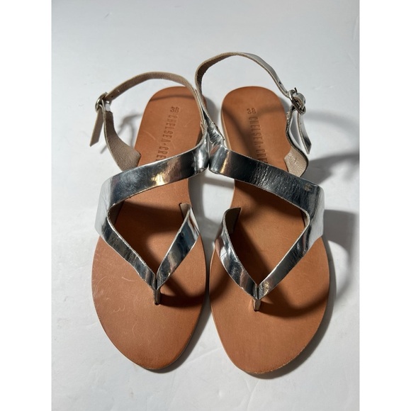 Chelsea Crew Silver Tan Sandals - Picture 1 of 8